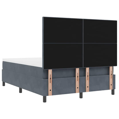 Letto a Sorgente LED Grigio scuro 160 x 200 cm Velluto | homemem39