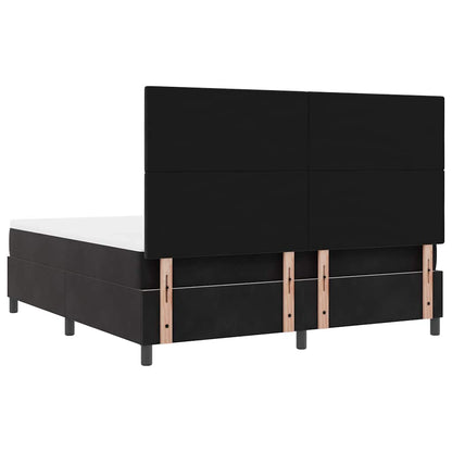 Letto a Sorgente LED con testiera Nero 180 x 200 cm Velluto | homemem39