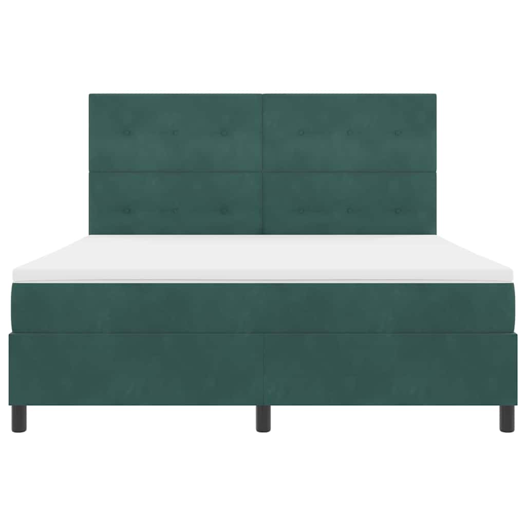 Letto a Sorgente LED Verde Scuro 180 x 200 cm Velluto | homemem39
