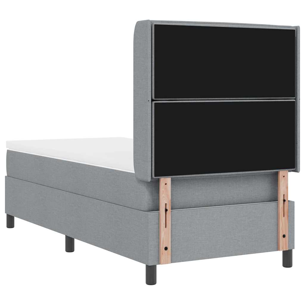 Letto a Sorgente LED Grigio chiaro 80 x 200 cm Tessuto | homemem39