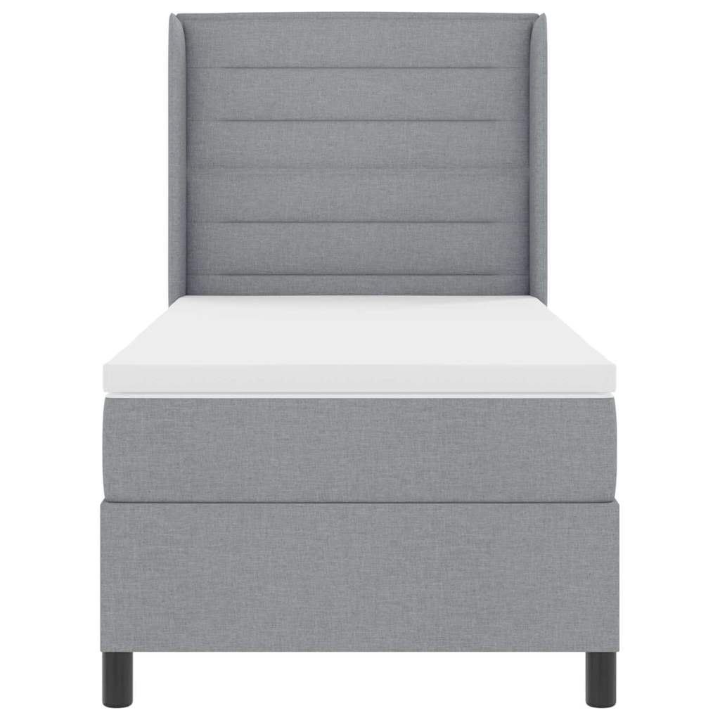 Letto a Sorgente LED Grigio chiaro 80 x 200 cm Tessuto | homemem39