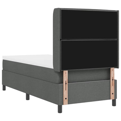 Letto a Sorgente LED Grigio scuro 80 x 200 cm Tessuto | homemem39