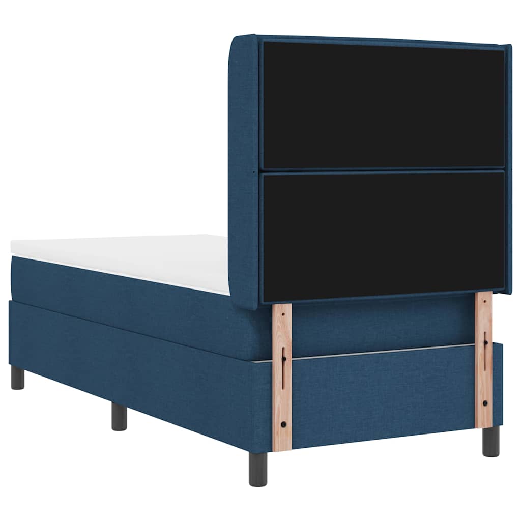 Letto a Sorgente LED con materasso Blu 90 x 190 cm Tessuto | homemem39