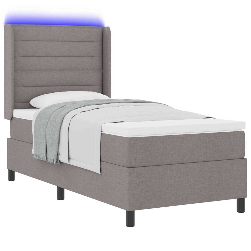 Letto a Sorgente LED con materasso Talpa 100 x 200 cm Tessuto | homemem39