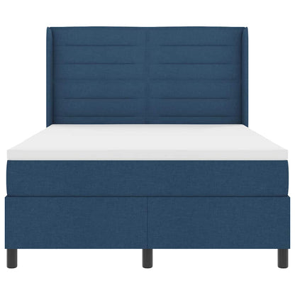 Letto a Sorgente LED con materasso Blu 140 x 190 cm Tessuto