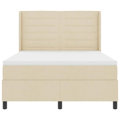 Letto a Sorgente LED con materasso Crema 140 x 200 cm Tessuto | homemem39