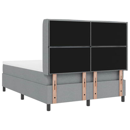 Letto a Sorgente LED Grigio chiaro 160 x 200 cm Tessuto | homemem39