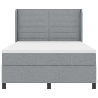 Letto a Sorgente LED Grigio chiaro 160 x 200 cm Tessuto | homemem39
