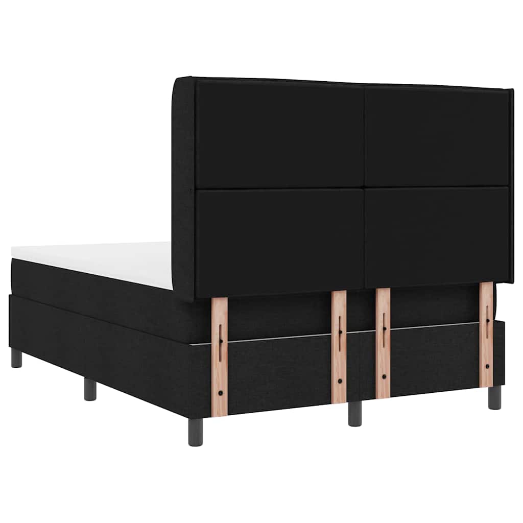 Letto a Sorgente LED con materasso Nero 160 x 200 cm Tessuto | homemem39