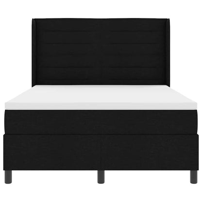 Letto a Sorgente LED con materasso Nero 160 x 200 cm Tessuto