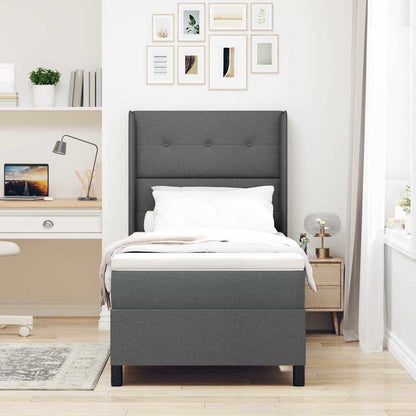 Letto a Sorgente LED Grigio scuro 80 x 200 cm Tessuto | homemem39