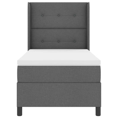 Letto a Sorgente LED Grigio scuro 80 x 200 cm Tessuto | homemem39