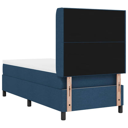 Letto a Sorgente LED con testiera Blu 80 x 200 cm Tessuto | homemem39