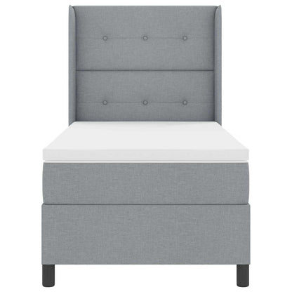 Letto a Sorgente LED Grigio chiaro 90 x 200 cm Tessuto | homemem39