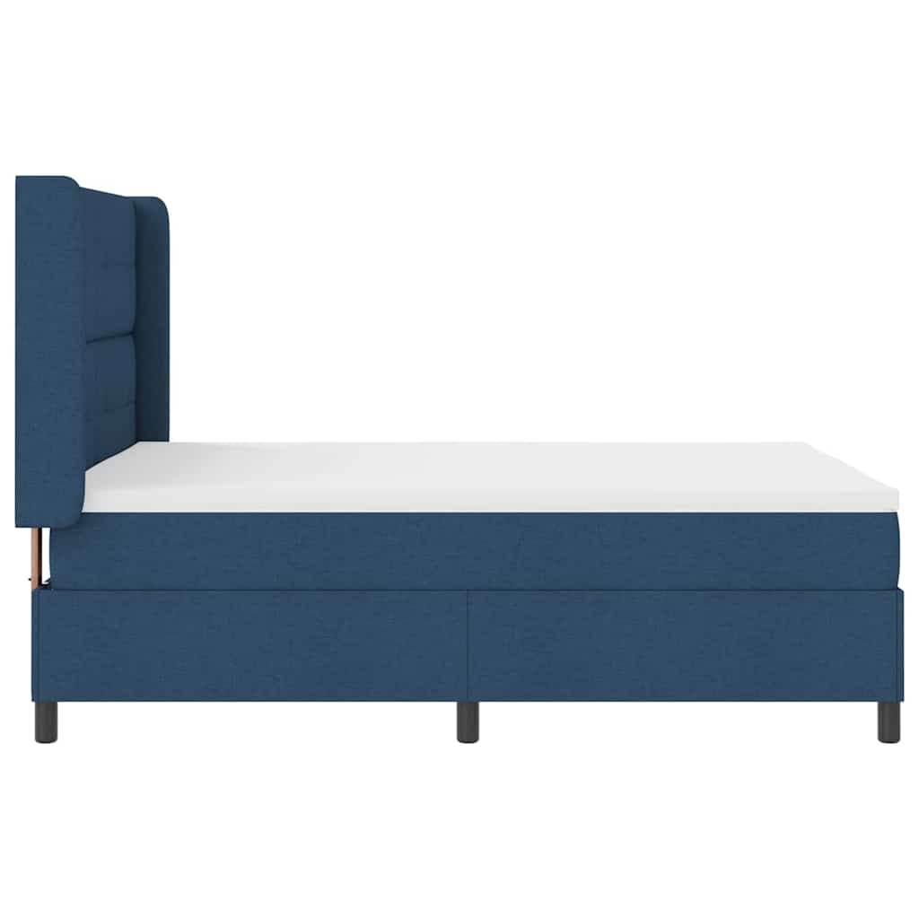 Letto a Sorgente LED con testiera Blu 140 x 190 cm Tessuto | homemem39