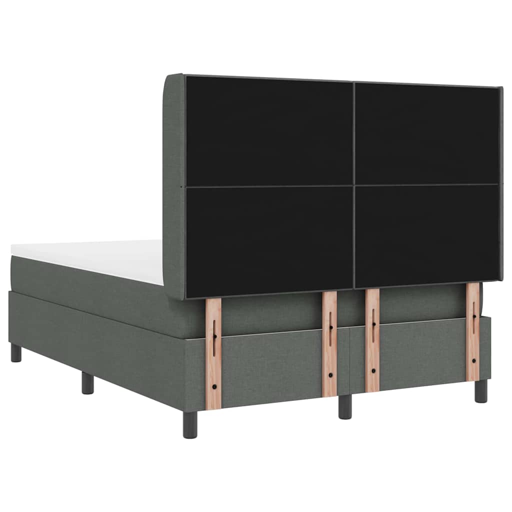 Letto a Sorgente LED Grigio scuro 140 x 200 cm Tessuto | homemem39