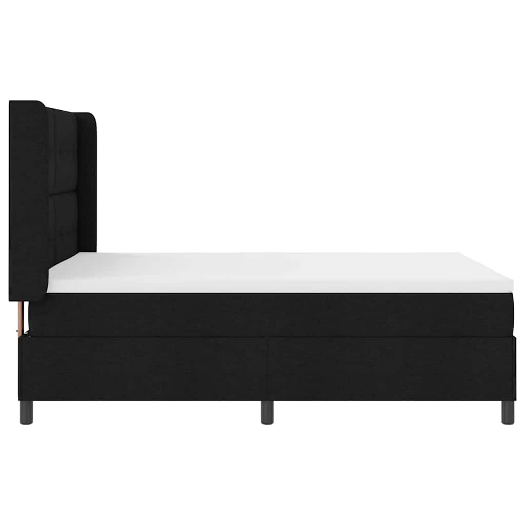 Letto a Sorgente LED con testiera Nero 160 x 200 cm Tessuto | homemem39