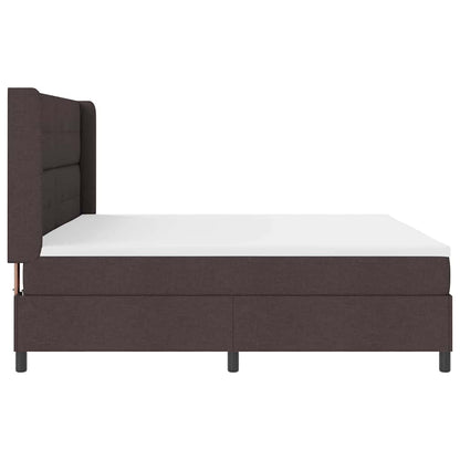 Letto a Sorgente LED Marrone Scuro 200 x 200 cm Tessuto | homemem39