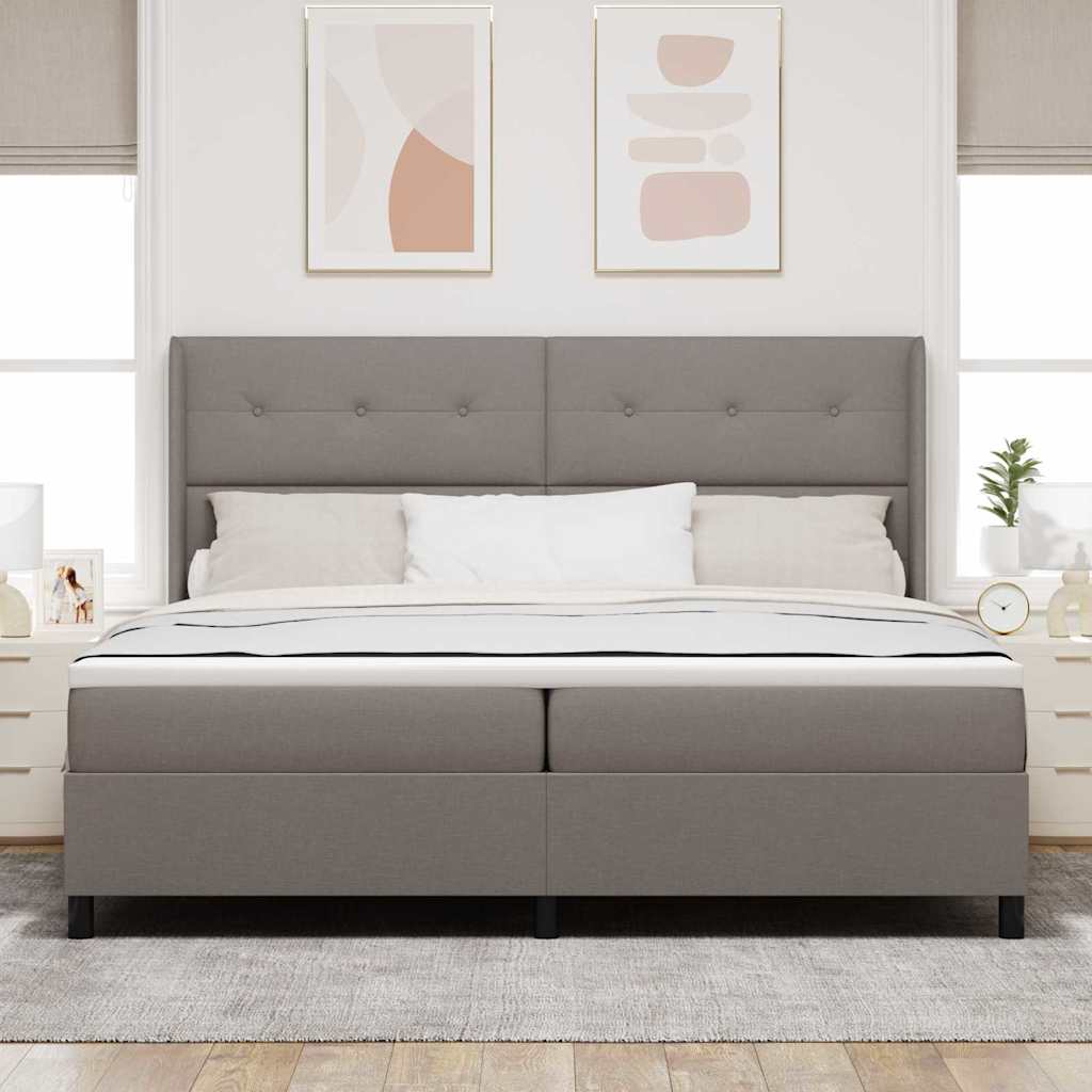 Letto a Sorgente LED con testiera Talpa 200 x 200 cm Tessuto | homemem39