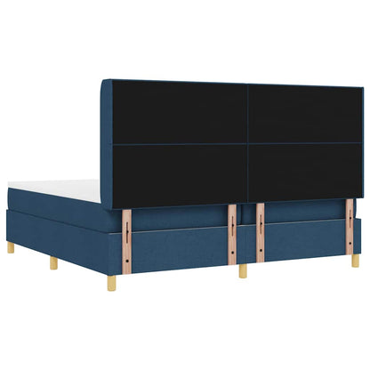 Letto a Sorgente LED con testiera Blu 200 x 200 cm Tessuto | homemem39