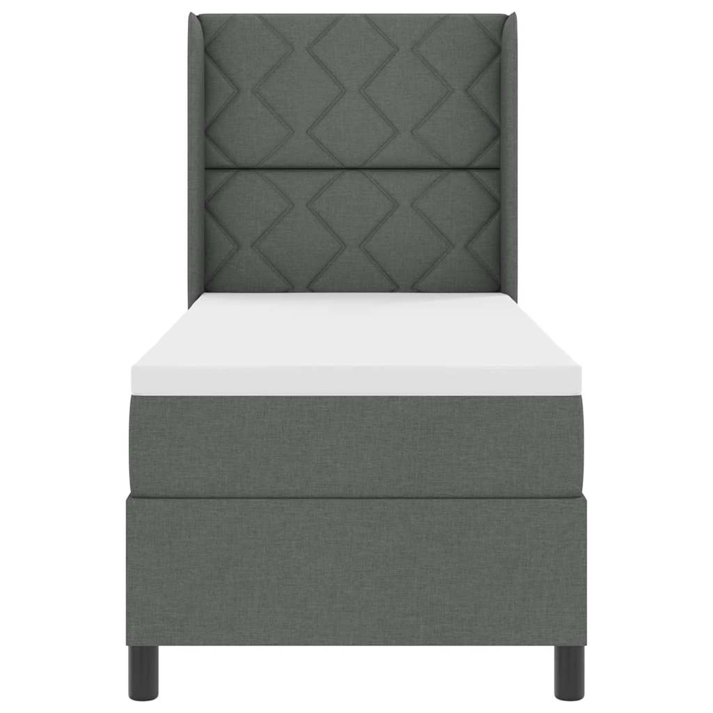 Letto a Sorgente LED Grigio scuro 80 x 200 cm Tessuto | homemem39