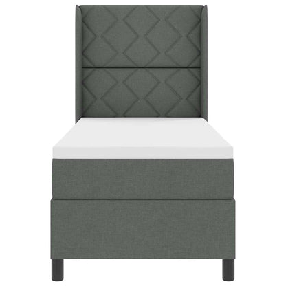 Letto a Sorgente LED Grigio scuro 80 x 200 cm Tessuto | homemem39