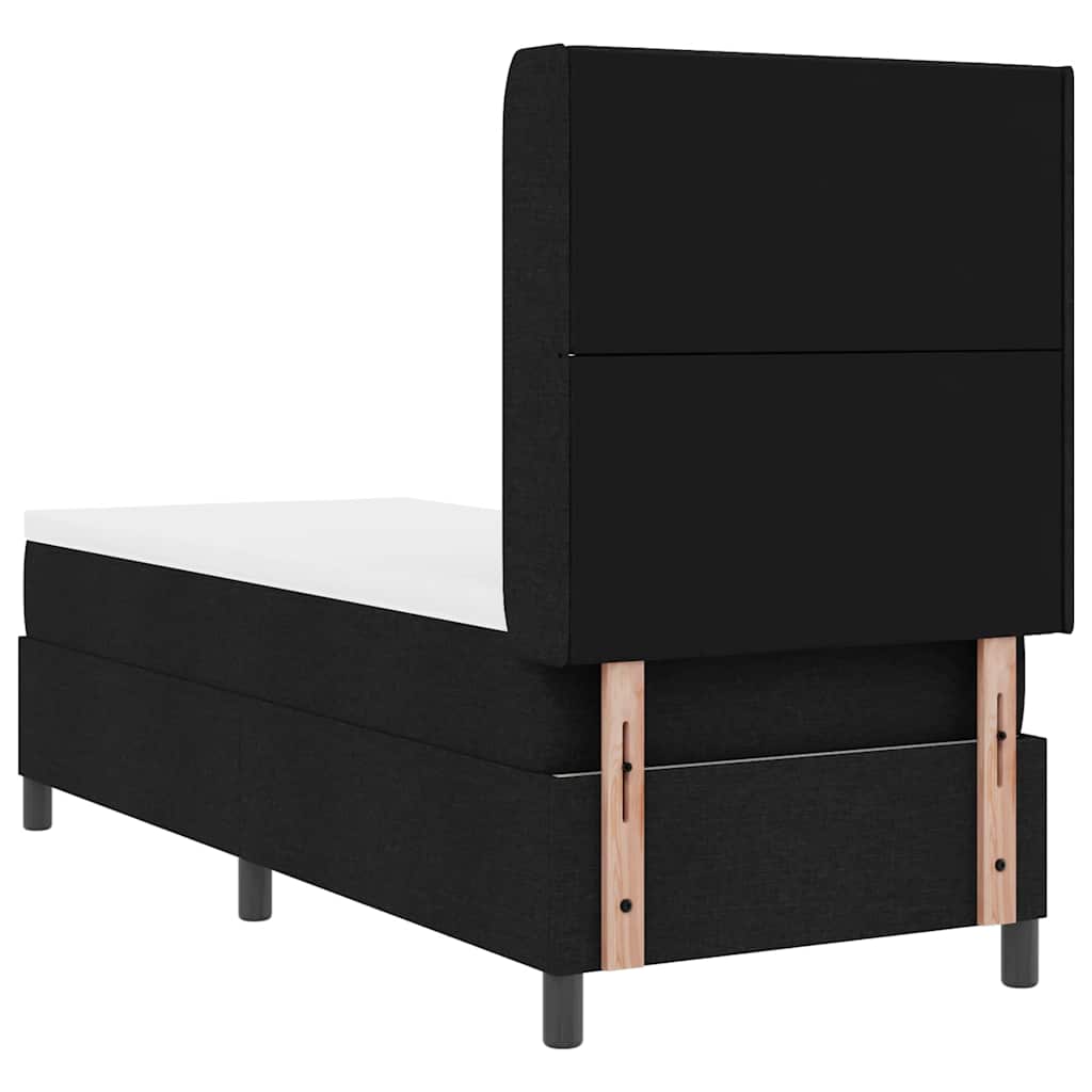 Letto a Sorgente LED con testiera Nero 80 x 200 cm Tessuto | homemem39