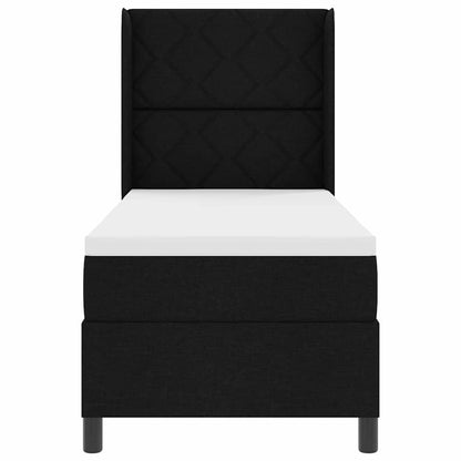 Letto a Sorgente LED con testiera Nero 80 x 200 cm Tessuto | homemem39
