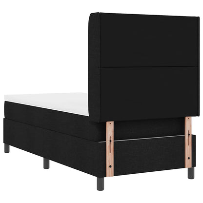 Letto a Sorgente LED con testiera Nero 100 x 200 cm Tessuto | homemem39