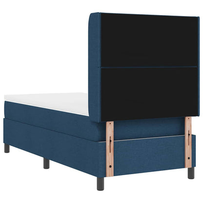 Letto a Sorgente LED con testiera Blu 100 x 200 cm Tessuto | homemem39
