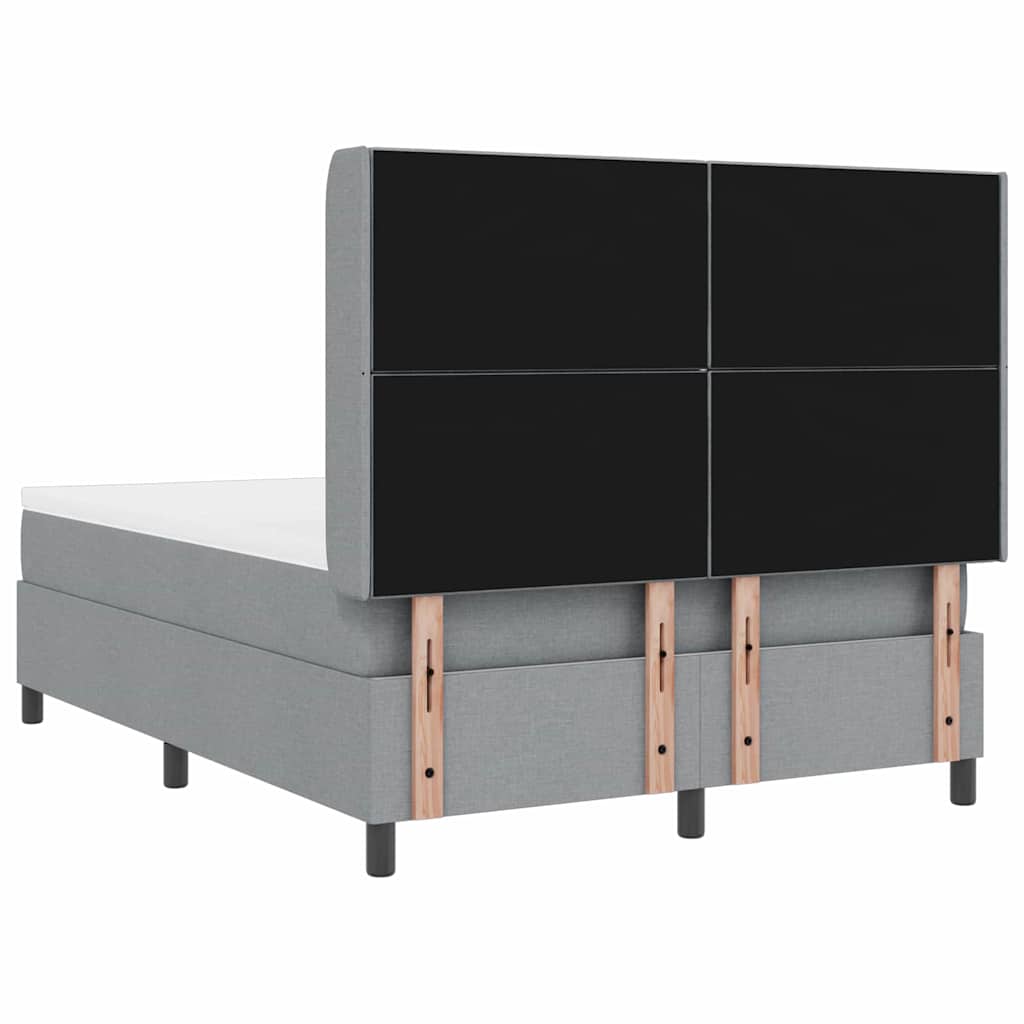 Letto a Sorgente LED Grigio chiaro 140 x 200 cm Tessuto | homemem39