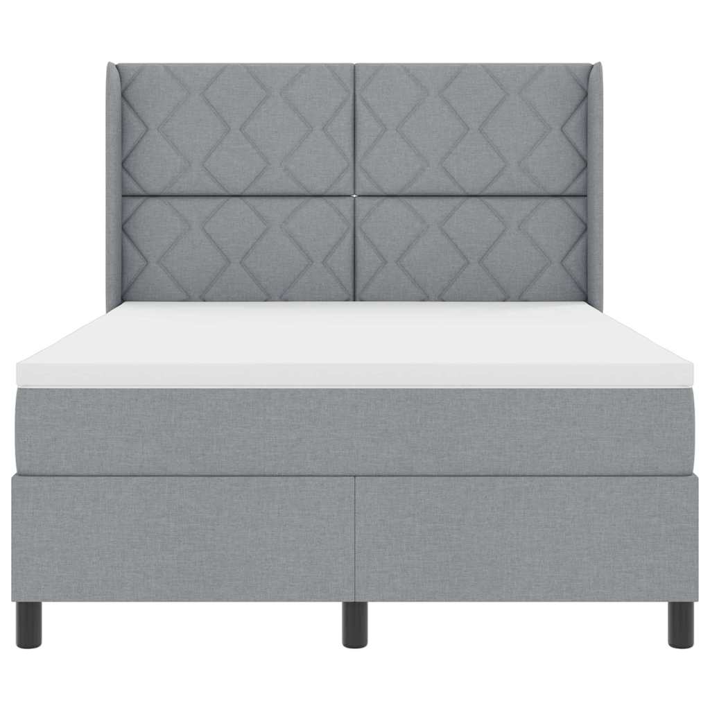 Letto a Sorgente LED Grigio chiaro 160 x 200 cm Tessuto | homemem39
