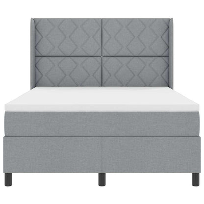 Letto a Sorgente LED Grigio chiaro 160 x 200 cm Tessuto | homemem39
