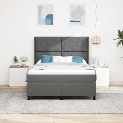 Letto a Sorgente LED Grigio scuro 160 x 200 cm Tessuto | homemem39