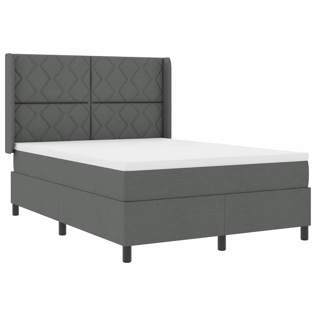 Letto a Sorgente LED Grigio scuro 160 x 200 cm Tessuto | homemem39