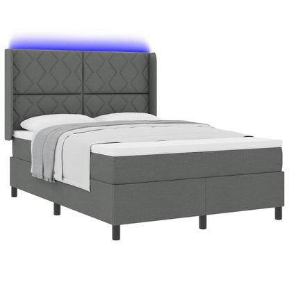 Letto a Sorgente LED Grigio scuro 160 x 200 cm Tessuto | homemem39