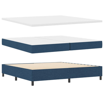 Letto a Sorgente LED con testiera Blu 200 x 200 cm Tessuto | homemem39