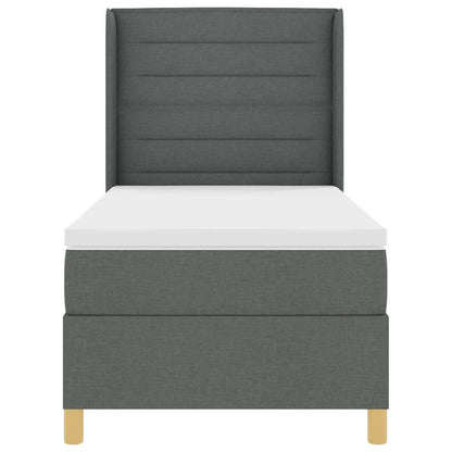 Letto a molle con strisce LED Grigio 80 x 200 cm Tessuto | homemem39