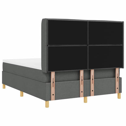 Letto a molle con strisce LED Grigio 140 x 190 cm Tessuto | homemem39