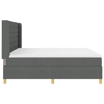 Letto a molle con materasso con led Grigio 200 x 200 cm Tessuto | homemem39