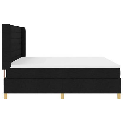 Letto a molle con materasso con led Nero 200 x 200 cm Tessuto | homemem39