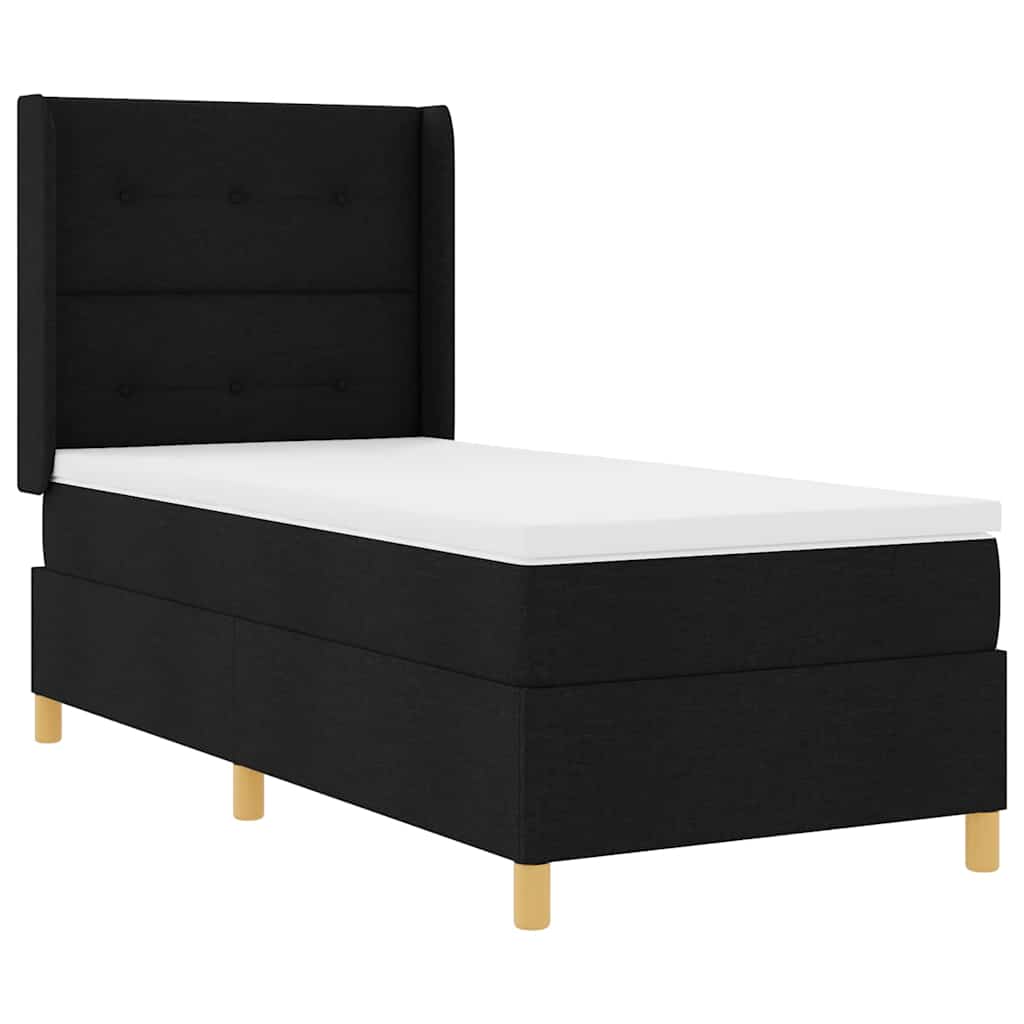 Letto a molle con strisce LED Nero 80 x 200 cm Tessuto | homemem39