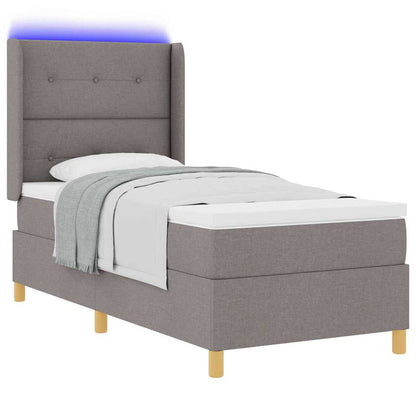 Letto a molle con strisce LED Talpa 80 x 200 cm Tessuto | homemem39