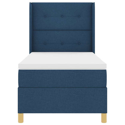 Letto a molle con strisce LED Blu 80 x 200 cm Tessuto | homemem39