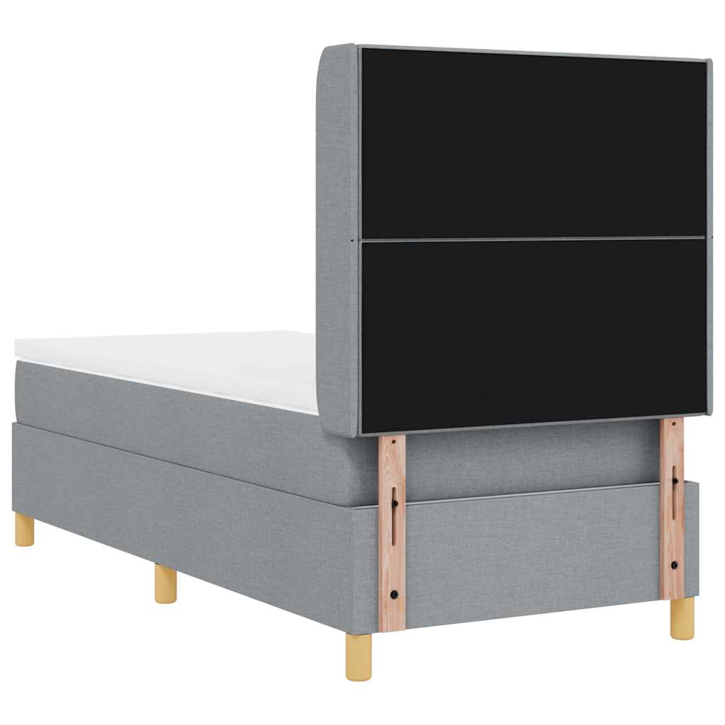 Letto a molle con strisce LED Grigio chiaro 90 x 190 cm Tessuto | homemem39