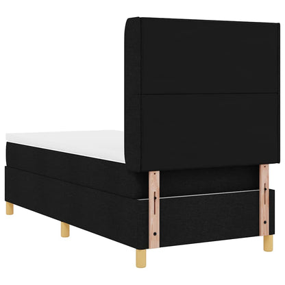 Letto a molle con strisce LED Nero 90 x 190 cm Tessuto | homemem39
