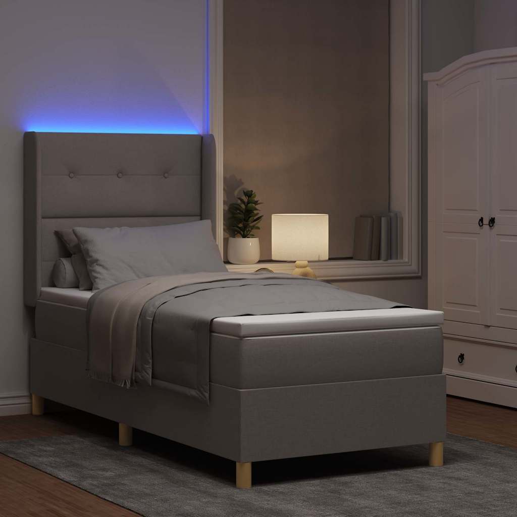 Letto a molle con strisce LED Talpa 90 x 200 cm Tessuto | homemem39