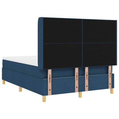 Letto a molle con strisce LED Blu 140 x 190 cm Tessuto | homemem39