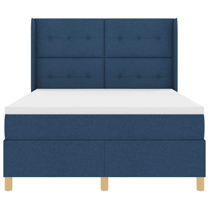 Letto a molle con strisce LED Blu 140 x 190 cm Tessuto | homemem39
