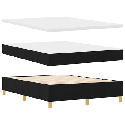 Letto a molle con strisce LED Nero 140 x 200 cm Tessuto | homemem39